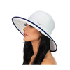 Пляжная белая шляпа Delmare 38а с цветной полосой